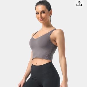 Halara Padded V-Neck Cropped Yoga Top